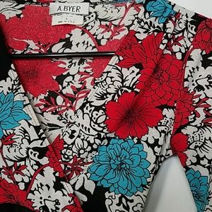A. Byer Colorful Wrap Top